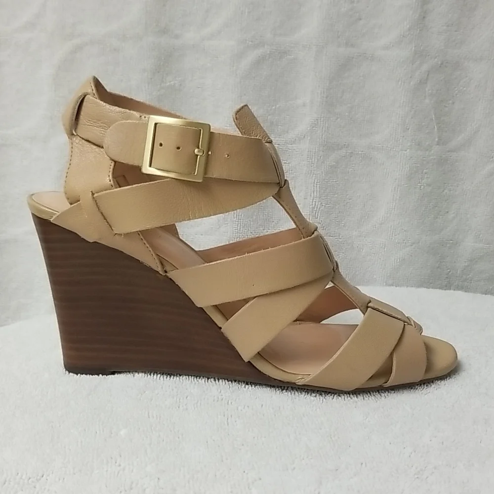 Genuine Leather Wedge Sandals